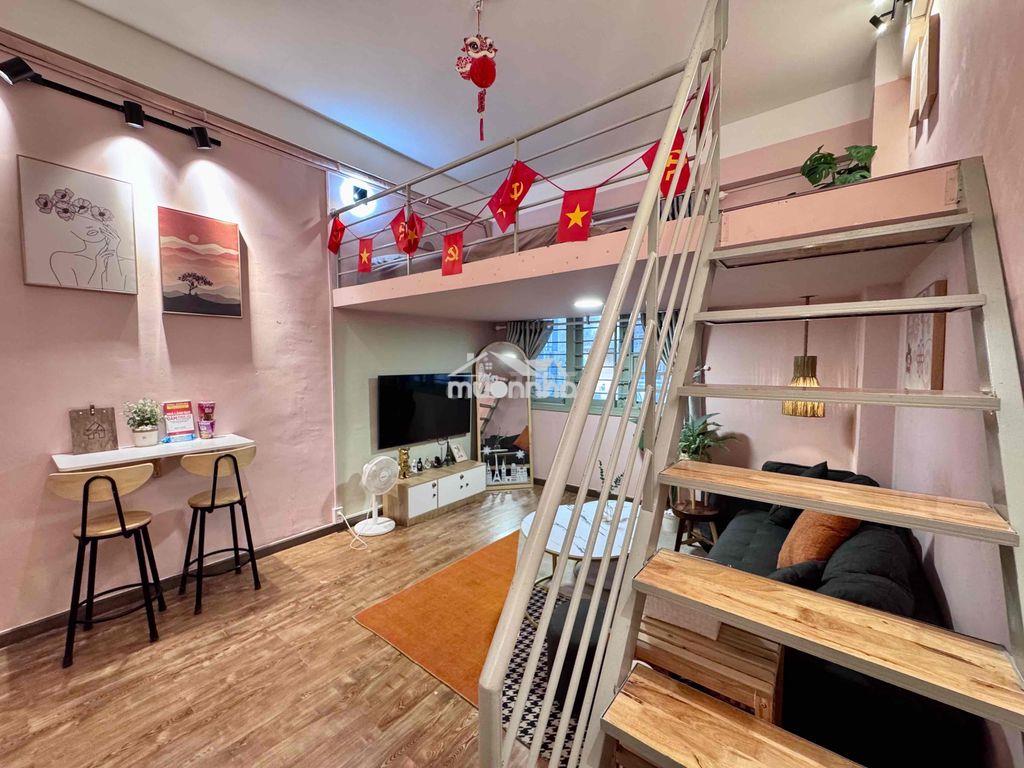 Chung cư cũ_ dạng gác 25m2 full nt_ cho thuê dài hạn_ngay chợ bthanh - 2