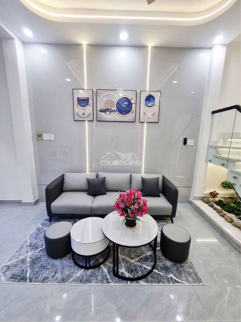 Nhà mới 40m2 - hẻm xe hơi thông - gần lotte gò vấp - 3 tầng hoàn công - 2