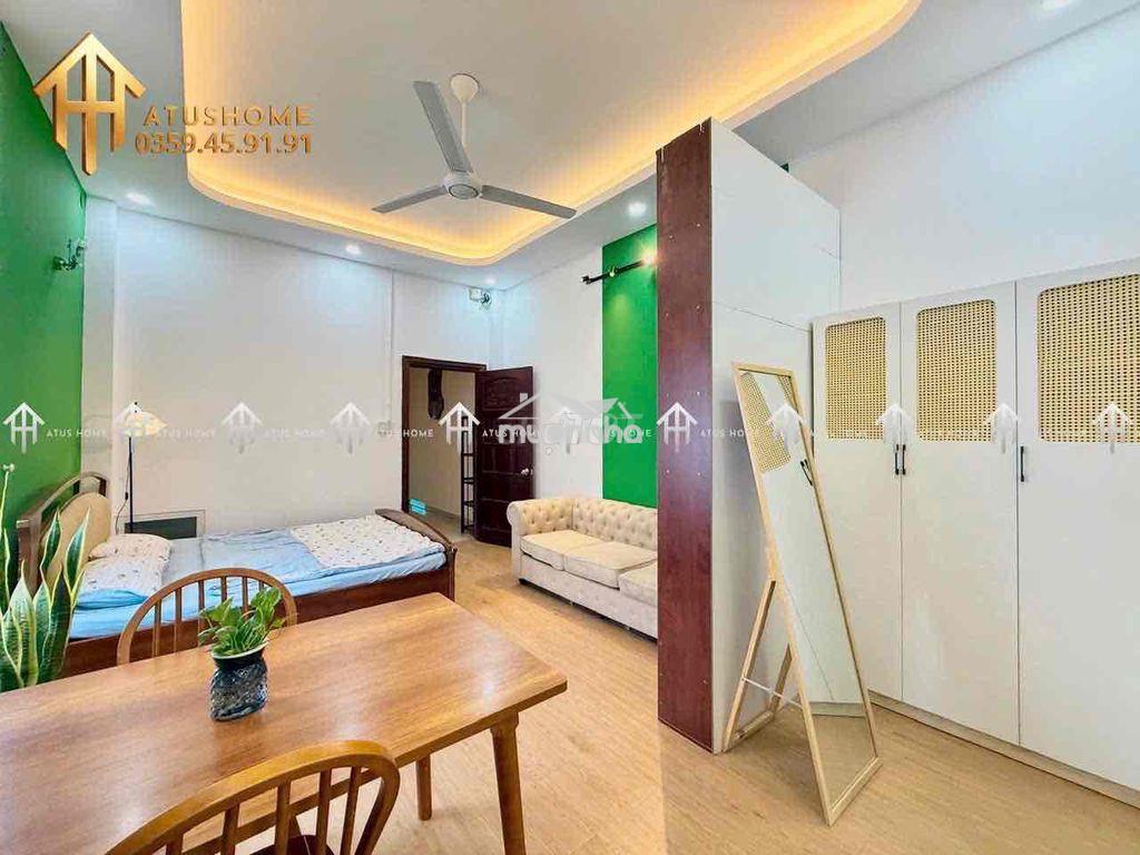 Cho thuê 1pn tách bếp ban công rộng 40m2 siêu thoáng ngay trường sa - 2