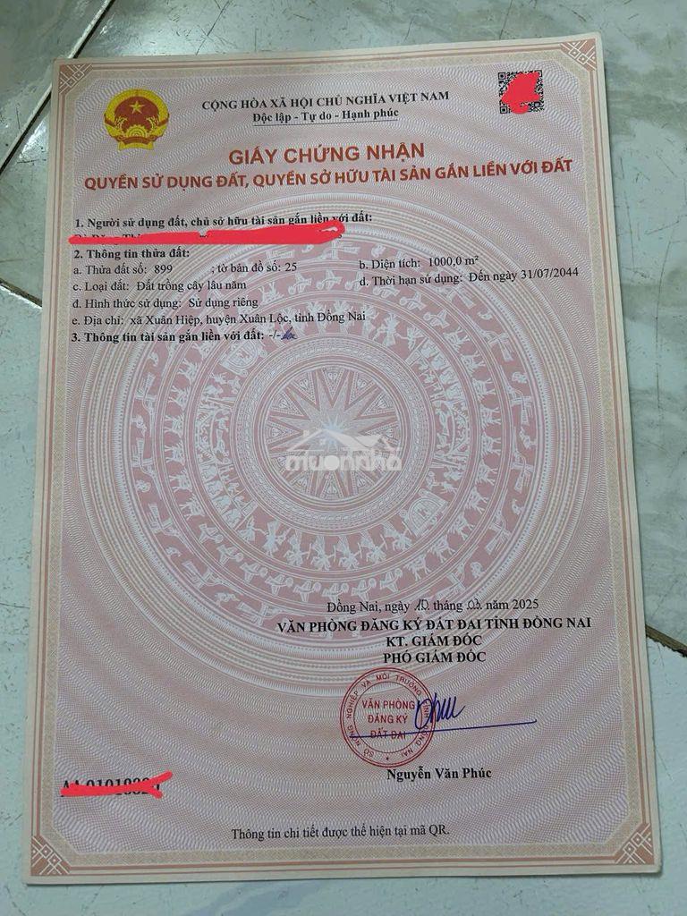 Đất mặt tiền đường nhựa phường xuân lộc thành phố đồng nai