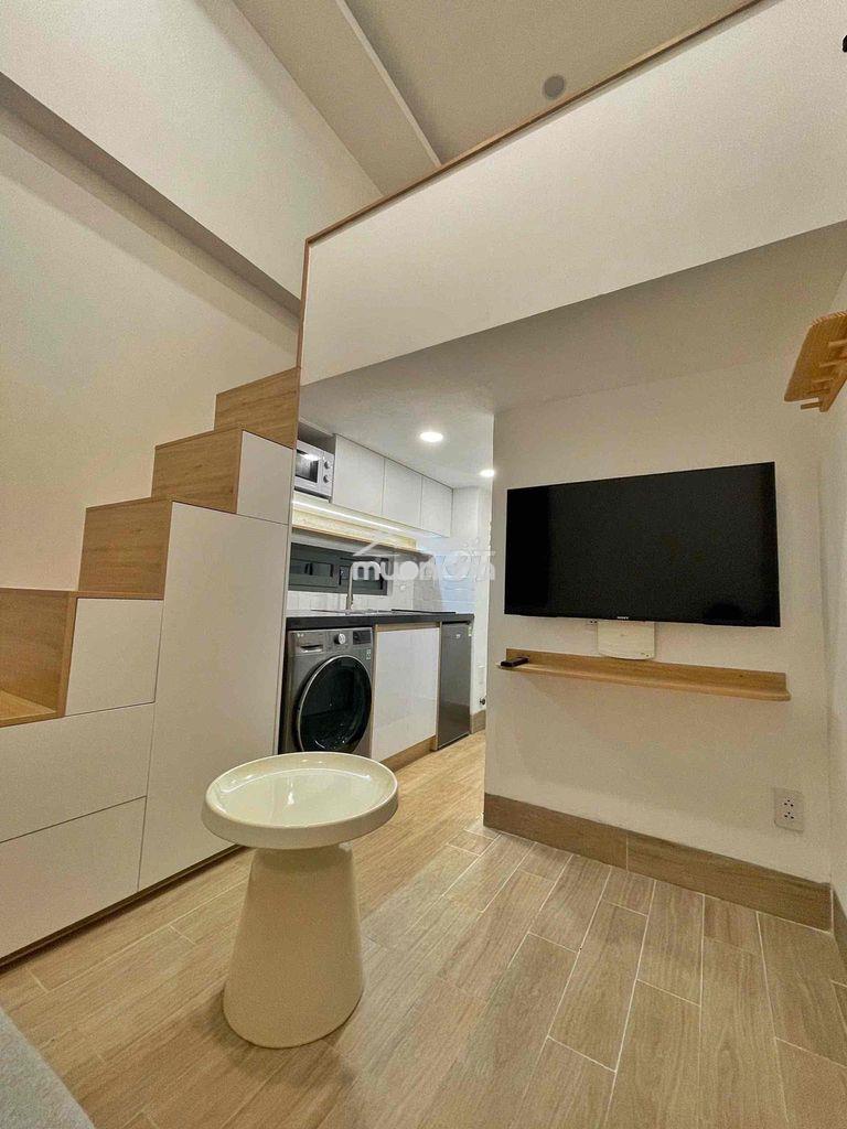 Cho thuê căn hộ duplex tone gỗ tối giản cực xinh