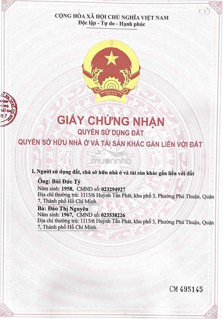 Cần bán nhà 1115/6 huỳnh tấn phát
