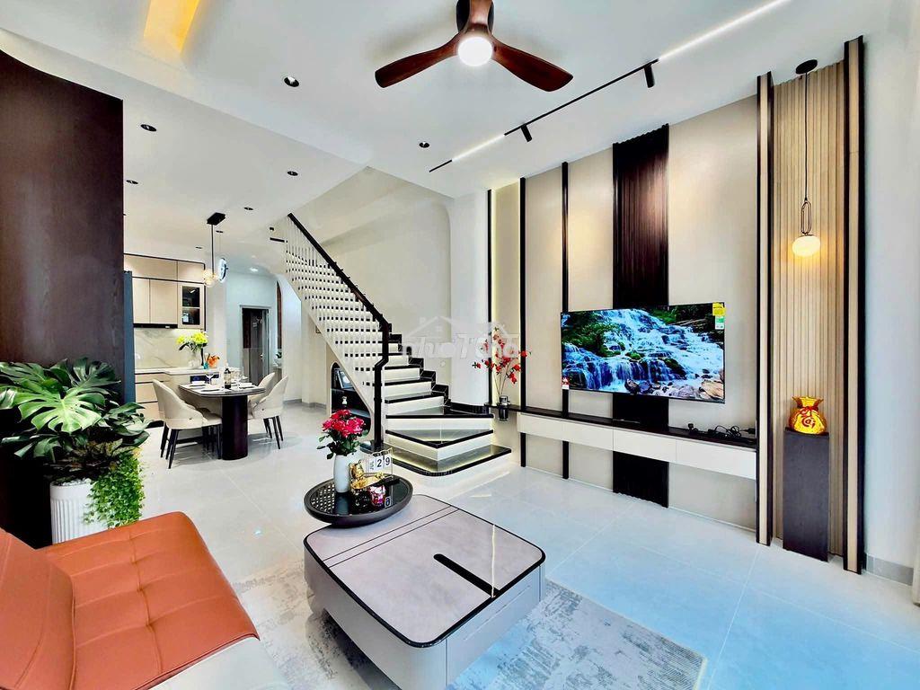 Nhà mới tân hoà đông, 56m2, 3 tầng , 4pn, hẻm 4m ngay chợ phú lâm - Ảnh 4