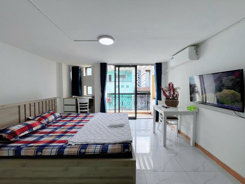 Căn hộ 1pn 1pk + máy giặt riêng, ngay khu phan xích long, vạn kiếp, hoa lan, vũ huy tấn , phan đăng lưu