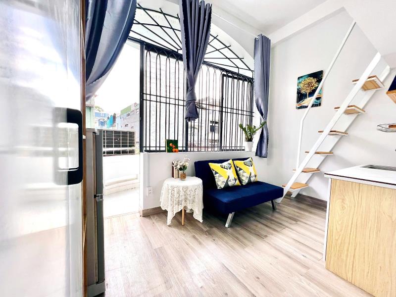 🔥 Giá cực rẻ cho phòng gác lửng ban công mặt tiền siêu đẹp | full nội thất | bình giã - tân bình