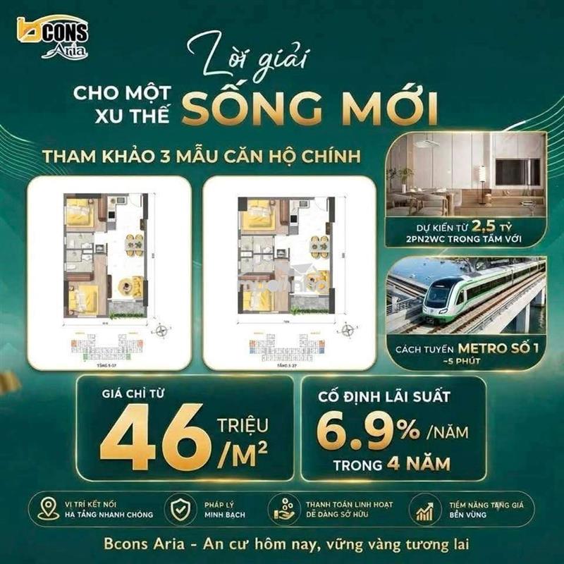 Bán căn hộ bcons – giá tốt – lãi suất ưu đãi – trả góp nhẹ