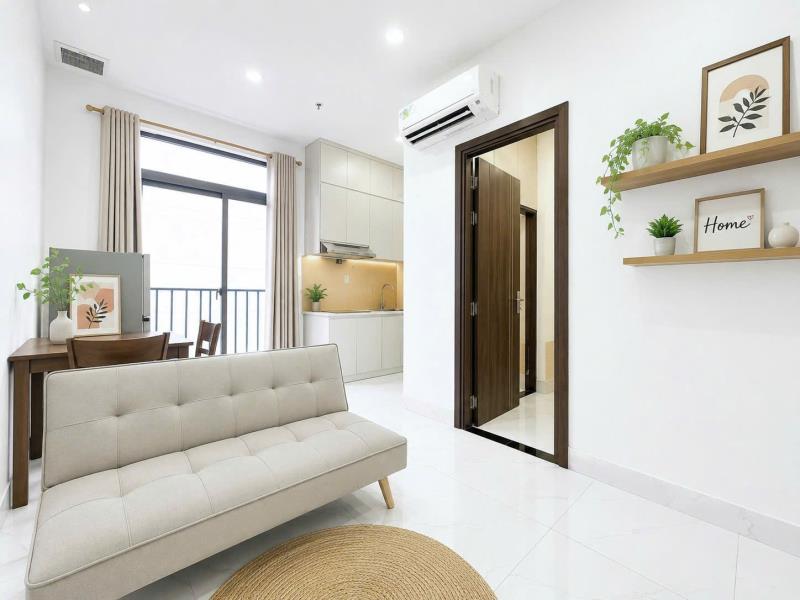Giảm 1 triệu - căn hộ ban công 1phòng ngủ - thiết kế hiện đại - thang máy - khu đh hutech