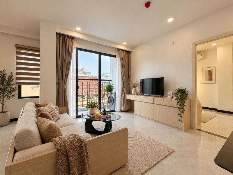 🌟 Cho thuê căn hộ studio ban công rộng rãi - máy giặt riêng gần etown, lăng cha cả, khu k300