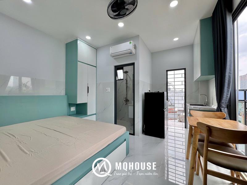 Studio ban công full nội thất | tô hiệu - đầm sen | cửa khóa vân tay, máy giặt riêng - Ảnh 2