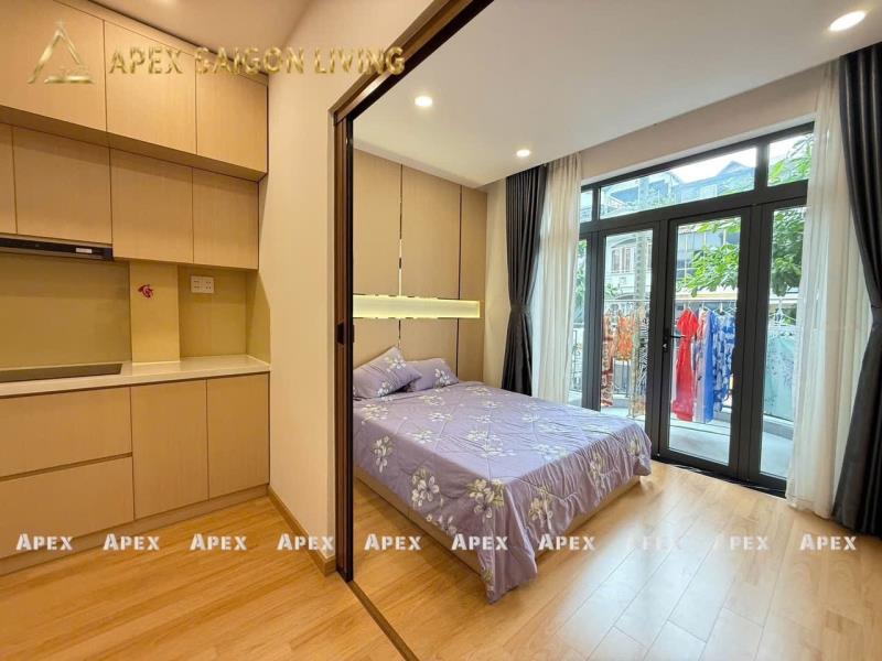 Cho thuê căn hộ 1 phòng ngủ ban công sáng thoáng full nội thất gần chợ bà chiểu tiện đi trung tâm bùi đình tuý bình thạnh - Ảnh 4