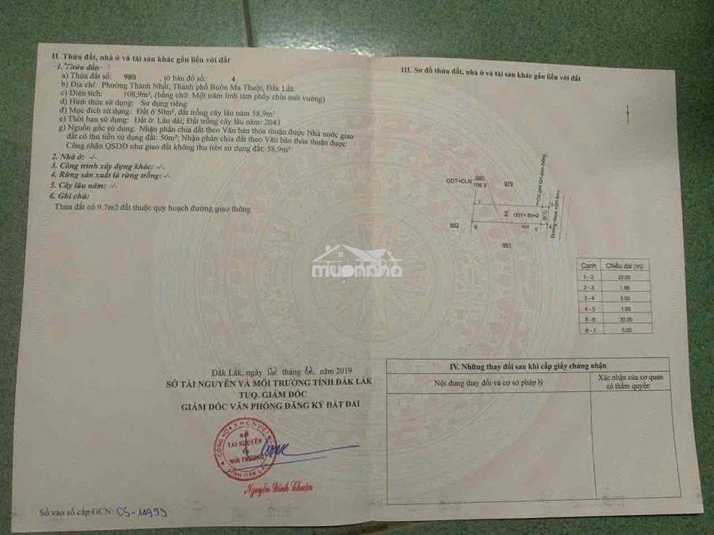 Đất tc hẻm triệu quang phục gần chợ thành nhất 5x22 1,45 tỷ đương nhua - 3