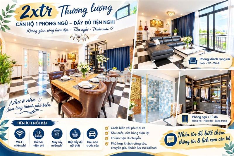 Penthouse 1 phòng ngủ – rộng rãi, đầy đủ tiện nghi, phù hợp ở dài hạn