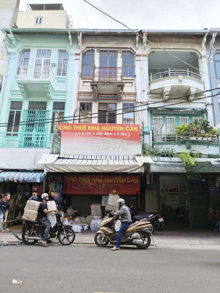 Cho thuê kho mặt tiền chợ bình tây, quận 6- 4,2x48m- 3 tấm- 4 phòng 2w