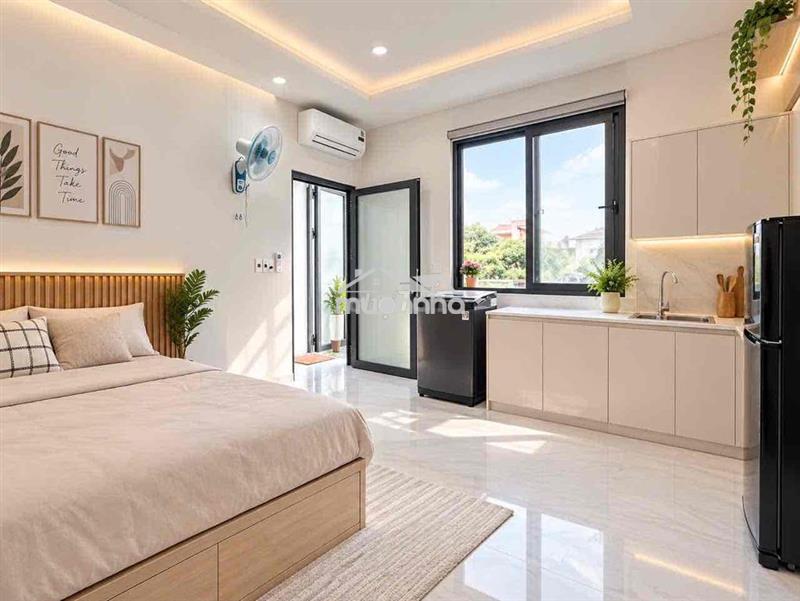 Studio ban công siêu thoáng mát mẻ ngay khu dân cư bình lợi