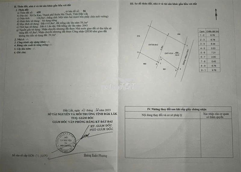 Chính chủ bán đất đối diện trường học lê lai 900 triệu