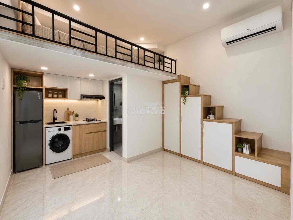 Gác ban công full nội thất máy giặt riêng mới 100% ngay quang trung - Ảnh 2
