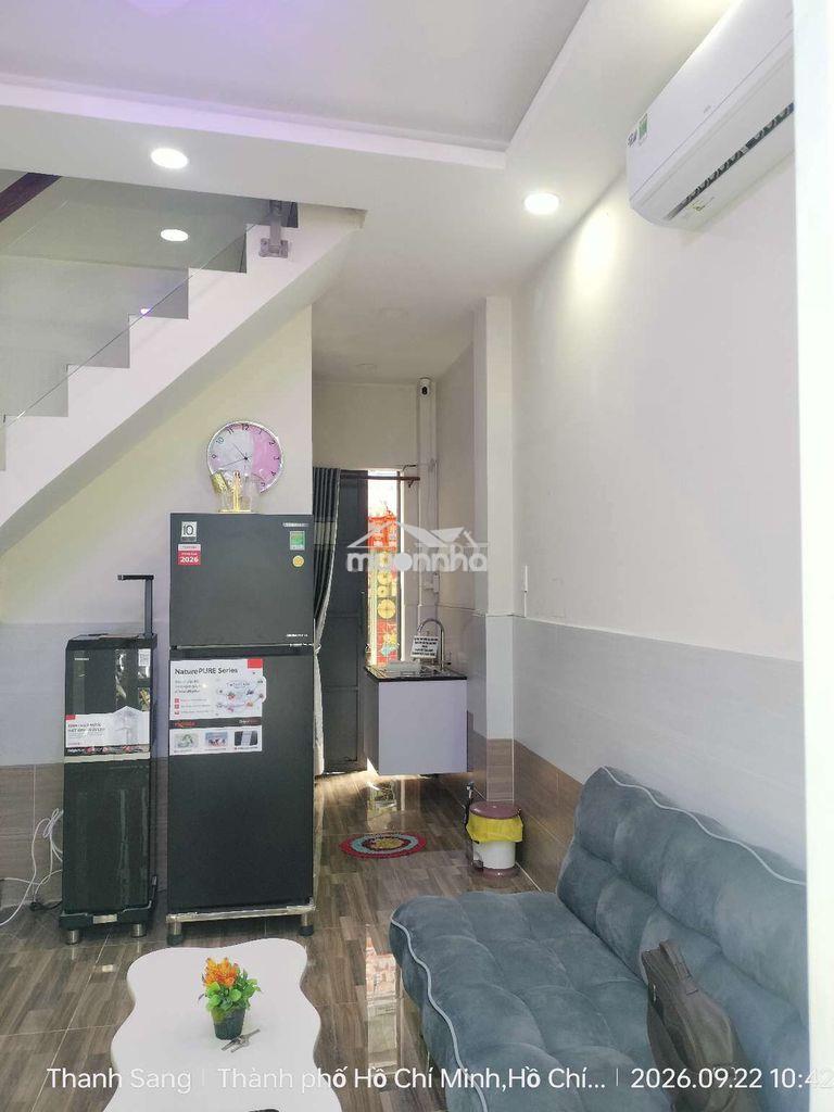 Nhà mới full nội thất 1 trệt 3 lầu 2 phòng 3,2x6m hẻm 265 phạm ngũ lão - Ảnh 2
