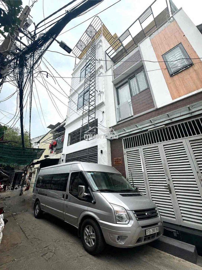 Giảm 600tr giá bán chdv hxh thông phan văn trị .dt 90m2 đất x 5tầng