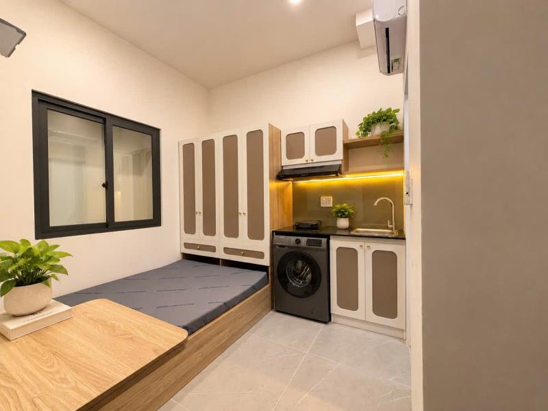 Cho thuê căn hộ studio - full nội thất - máy giật riêng - nguyễn xí - bình thạnh