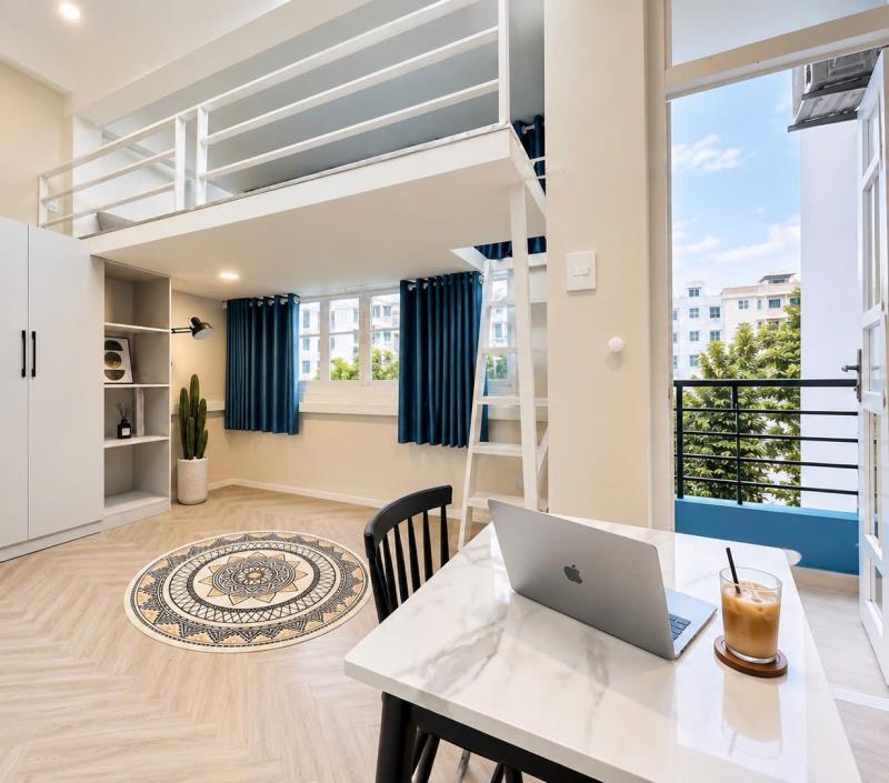 Cho thuê phòng gác 35m², ban công thoáng, full nội thất – nguyễn cửu vân, bình thạnh giáp q1, hàng xanh - Ảnh 3