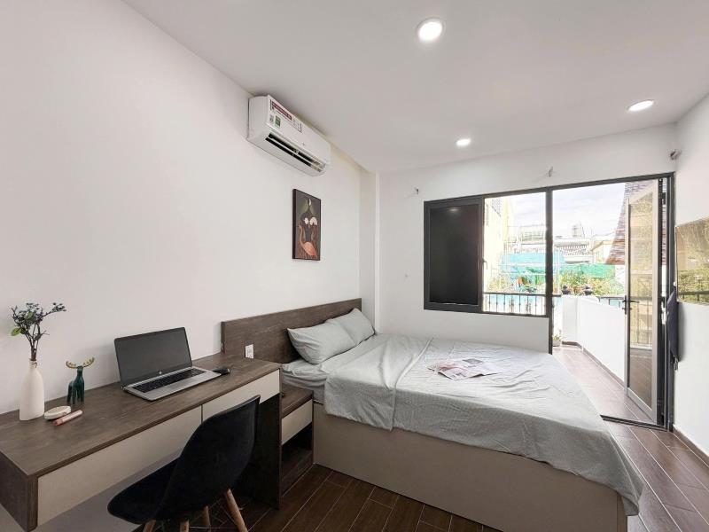Cho thuê căn hộ mới ban công view toàn cảnh 1pn full nội thất đường trần kế xương sát quận 1 tiện ra hàng xanh , quận 3 - Ảnh 3