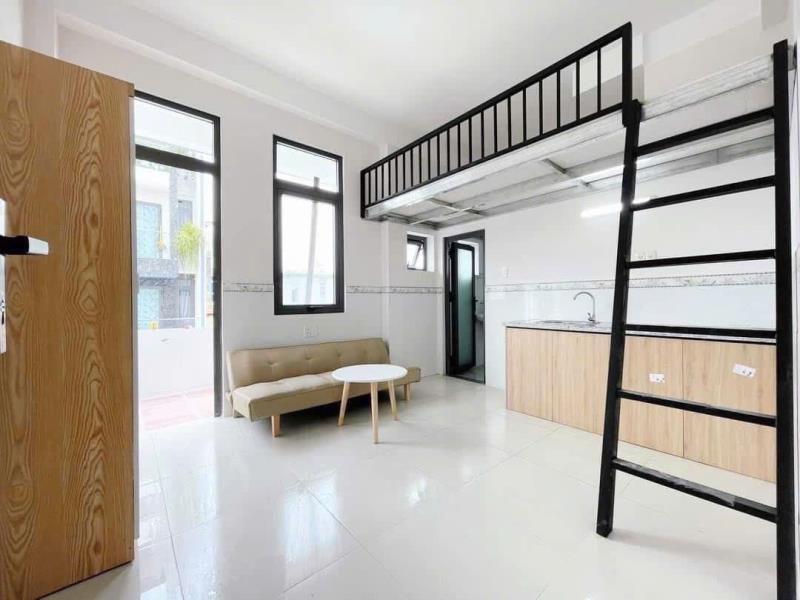 Cho thuê căn hộ gác lửng, ban công siêu rộng, cửa sổ lớn – bạch đằng, bình thạnh ngay hàng xanh, tiện đi quận 1