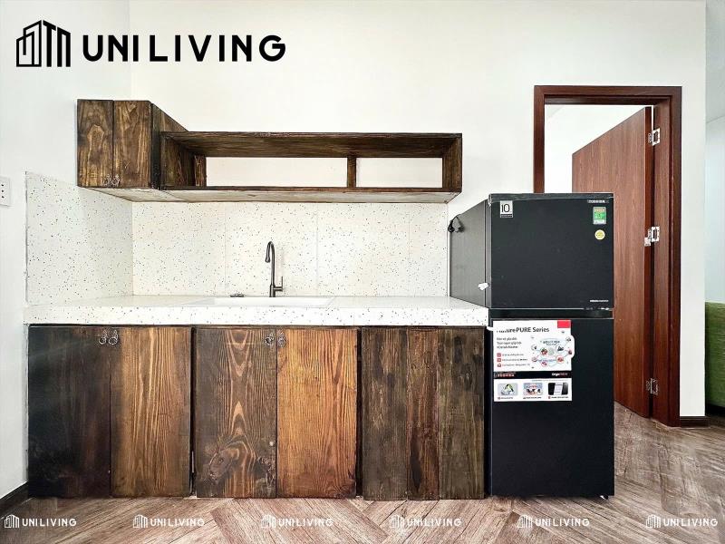 Căn hộ 1 phòng ngủ full nt mới 100% - bancol view đẹp - thang máy  - Ảnh 2