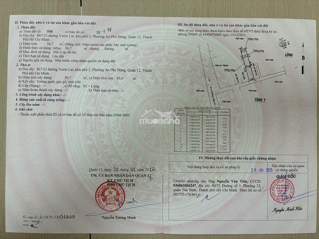 Chính chủ bán nhà vườn lài gần chân cầu an phú đông  - Ảnh 2
