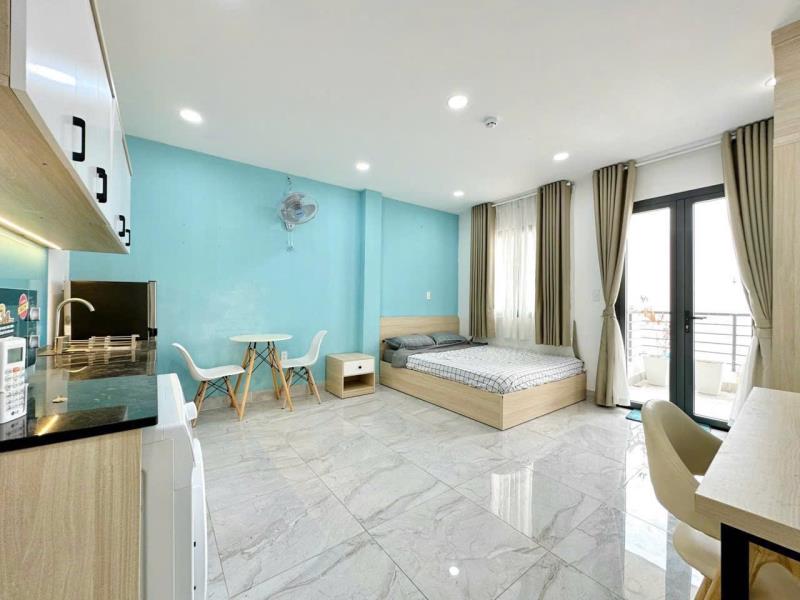 Căn hộ 45m2, ban công phú nhuận gần phan xích long, tiện đi q1, q3, bình thạnh_full nội thất, máy giặt riêng
