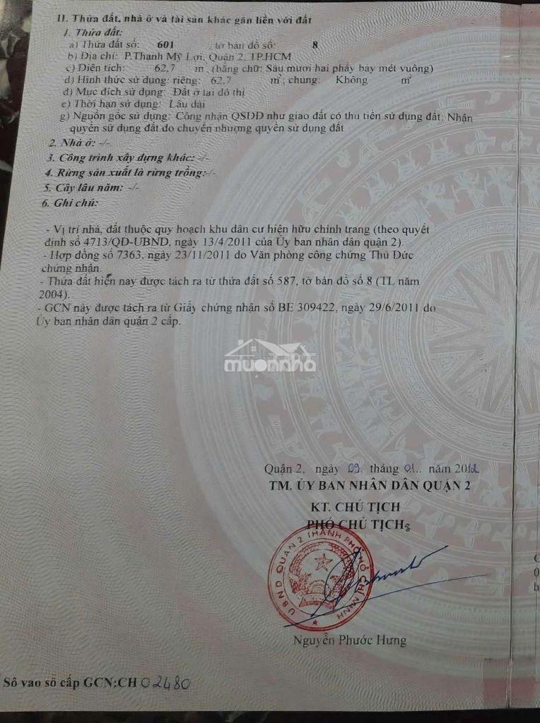 Bán nhà tt q2 - Ảnh 2
