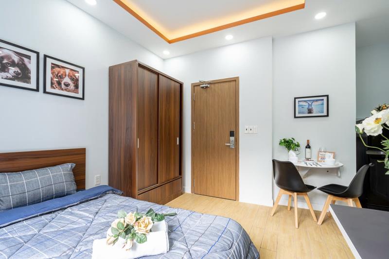 Cho thuê căn hộ có cửa sổ lớn thoáng full nội thất gỗ đường đinh bộ lĩnh quận bình thạnh, sát bế xe miền đông, quận 1 - Ảnh 3