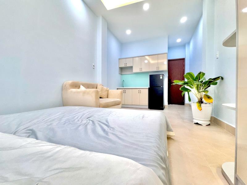 Căn hộ có cửa sổ kính lớn thoáng mát full nội thất đường phan văn trị quận bình thạnh, gần gò vấp, phú nhuận - Ảnh 3