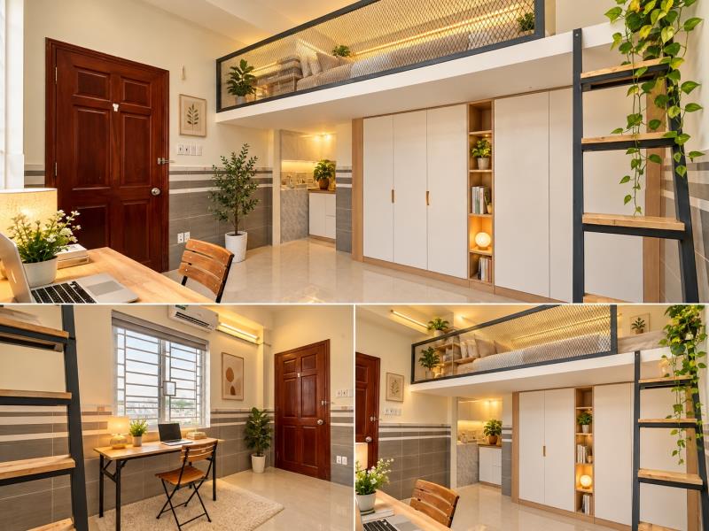 Mặt tiền phạm văn chiêu duplex cửa sổ trời 