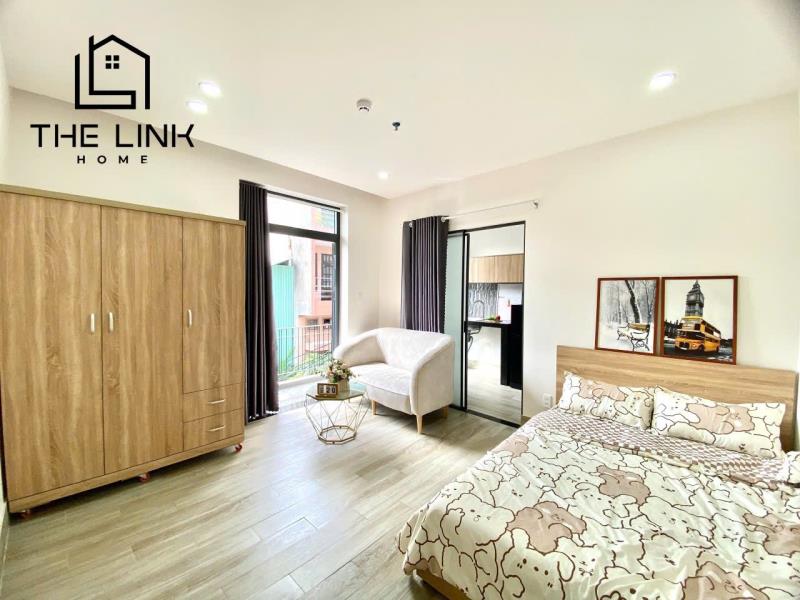 Cho thuê căn hộ 45m2 1 phòng ngủ full nội thất, ban công, có máy giặt riêng gần bình thạnh, nguyễn hữu cảnh, cầu thị nghè, cầu sài gòn tiện di chuyển di chuyển qua quận 2