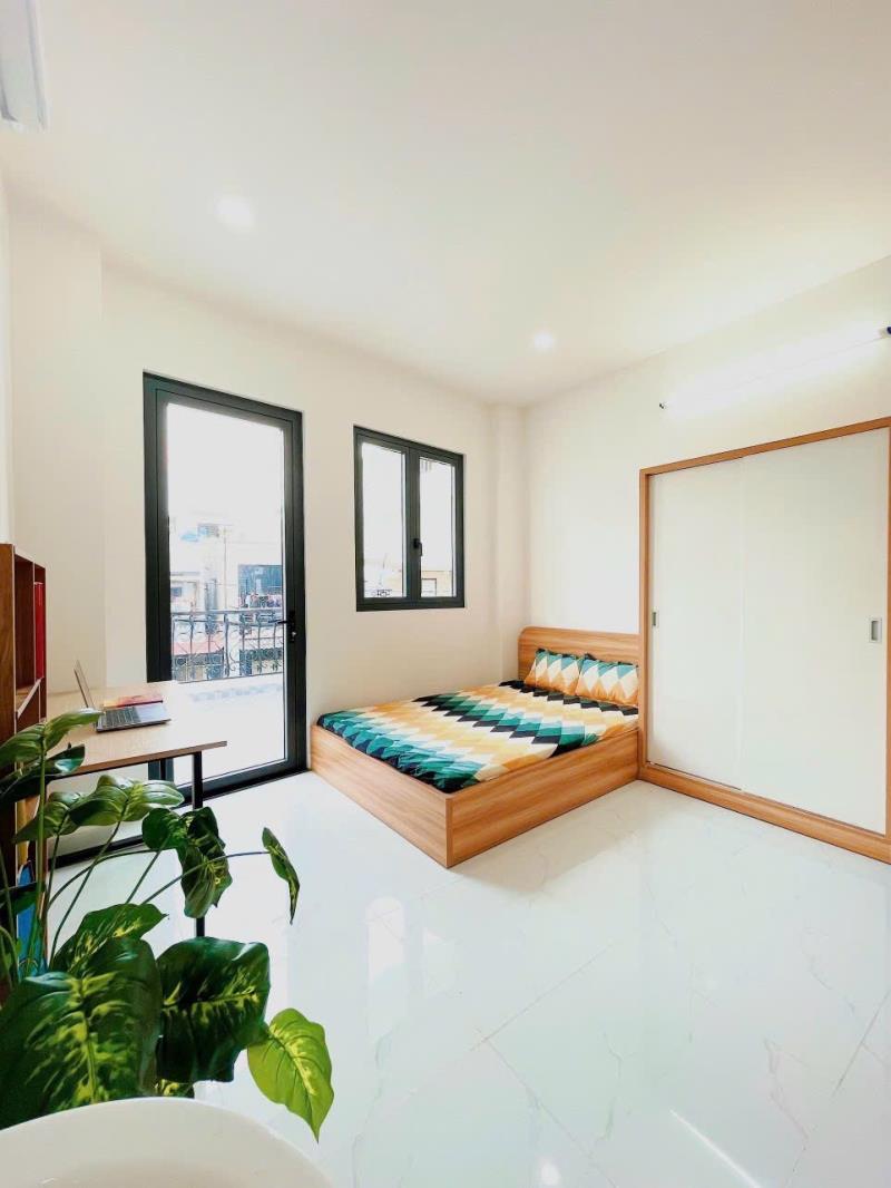 Cho thuê căn hộ dạng studio ban công - full nội thất | đi bộ 2’ qua đại học văn hiến