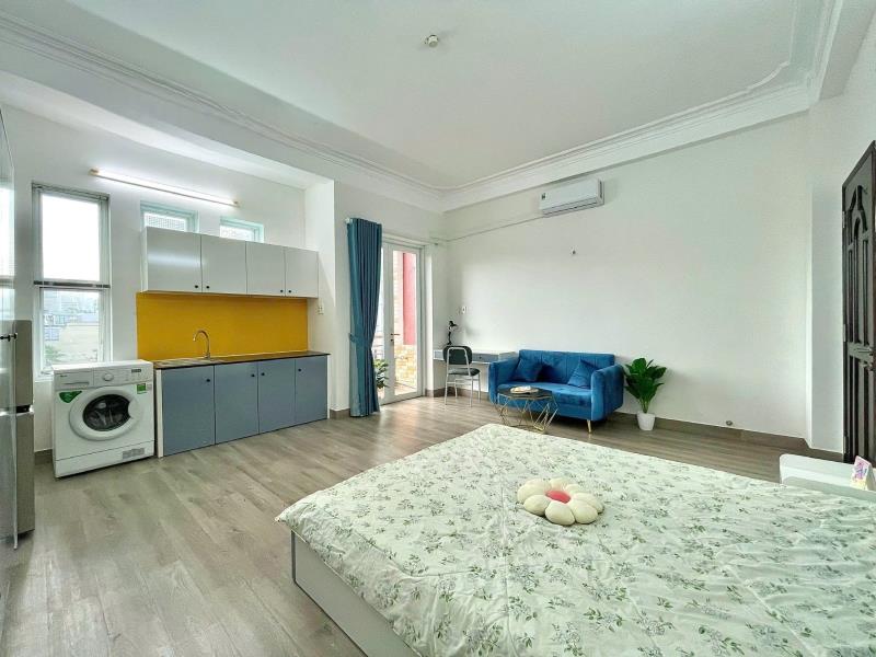 Cho thuê căn hộ có ban công và cửa sổ lớn thoáng mát full nội thất đường nguyễn gia trí quận bình thạnh, sát đh hutech, uef - Ảnh 4
