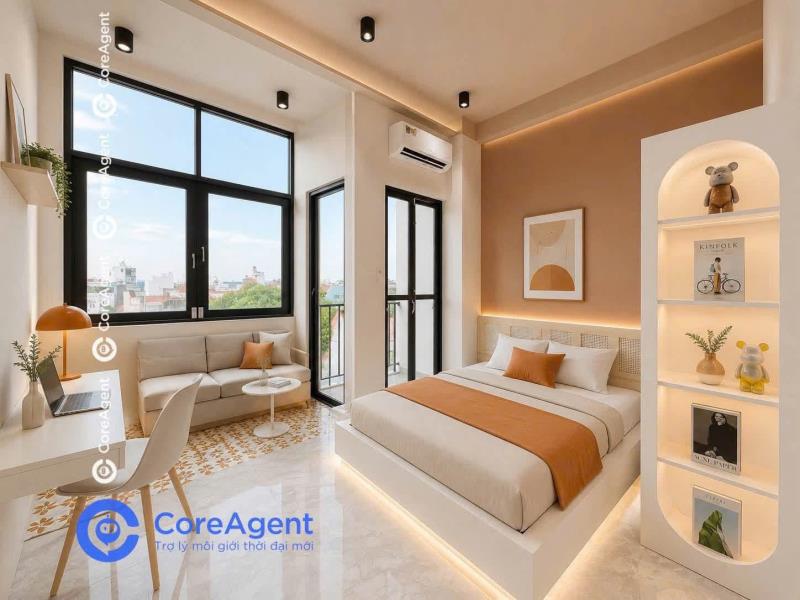 Cho thuê căn hộ studio cao cấp thiết kế hiện đại - giờ giấc tự do - gần sân bay tân sơn nhất - nhà ga t2 quận tân bình - Ảnh 2