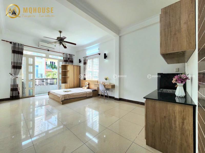 1pn 40m2 bancol giờ giấc tự do khu sân bay t3 nội thất full / free xe - Ảnh 2