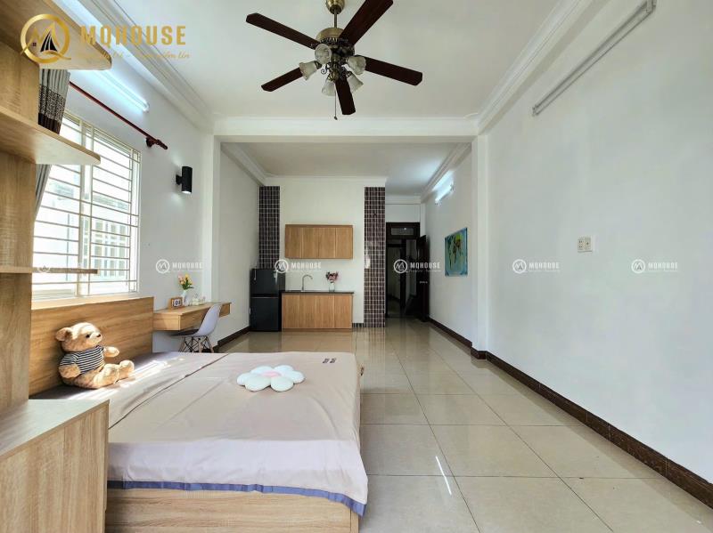 1pn 40m2 bancol giờ giấc tự do khu sân bay t3 nội thất full / free xe - Ảnh 3
