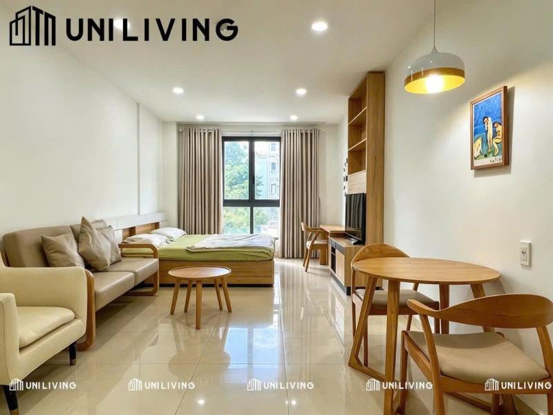 Hệ thống căn hộ cao cấp - gần lotte cộng hòa, studio 35m, cửa sổ lớn, full nội thất cao cấp, hỗ trợ free 2 xe, cửa khóa vân tay,... phù hợp ở 2 người / gia đình nhỏ