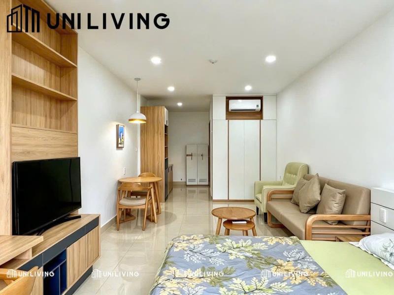 Hệ thống căn hộ cao cấp - gần lotte cộng hòa, studio 35m, cửa sổ lớn, full nội thất cao cấp, hỗ trợ free 2 xe, cửa khóa vân tay,... phù hợp ở 2 người / gia đình nhỏ - Ảnh 3