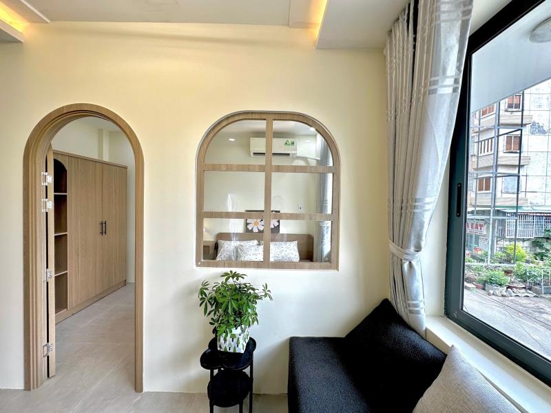 Cho thuê căn hộ 1pn full nội thất, thiết kế cửa vòm đẹp – nguyễn xí, bình thạnh | gần vincom saigonres - Ảnh 4