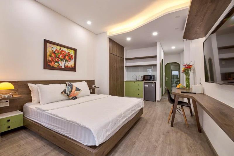 Chuỗi hệ thống căn hộ hiện đại 1pn - hoàng việt. full nội thất cao cấp, an ninh 24/24, free mấy sấy quần áo, hầm gửi xe, cửa khóa vân tay,... phù hợp ở 2-3 người - Ảnh 2