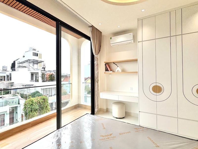 1 phòng ngủ ban công máy giặt riêng thiết kế siêu đẹp full nội thất new 100%  đường 9m, tân thuận, q7 