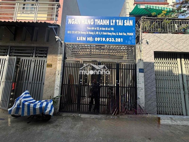 Ngân hàng thanh lý nhà hẻm 26 tháng 3, bình hưng hoà, bình tân