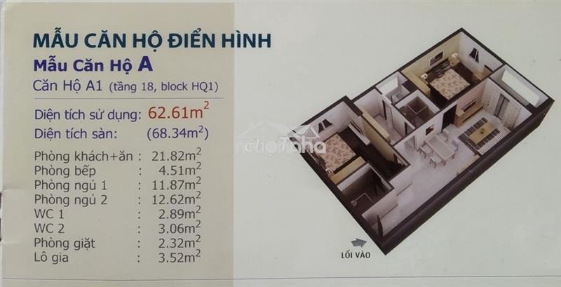 Bán căn góc lô hq1 giá 1.350 tỷ,2pn tặng nội thất - Ảnh 1