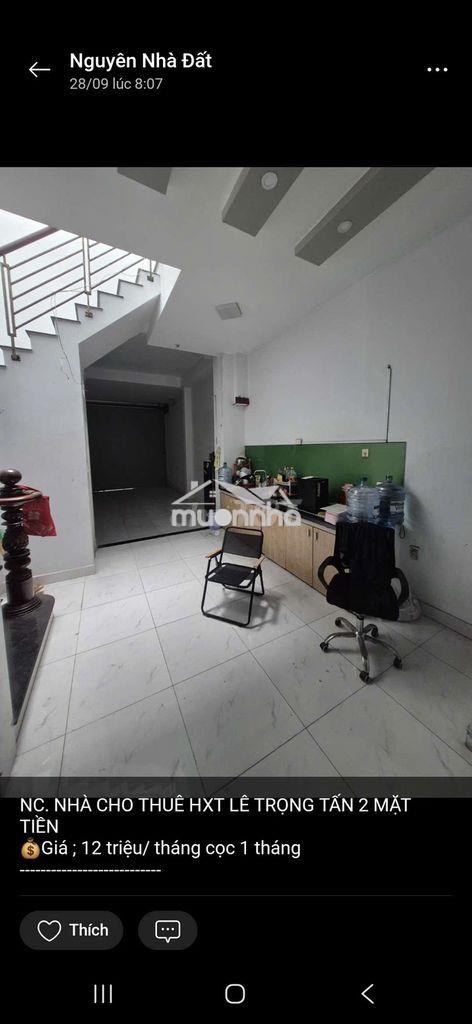 Cho thuê nhà 5x20m 1 lầu 3pn 3wc hxt lê trọng tấn  - Ảnh 2