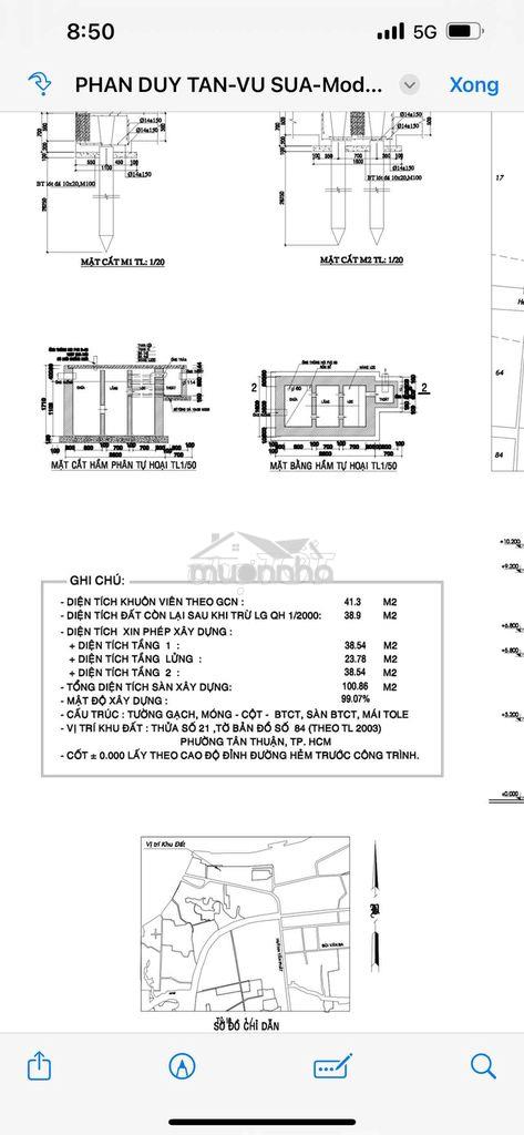Nhà nát – bán đất tân thuận,tặng gpxd mới. - Ảnh 2